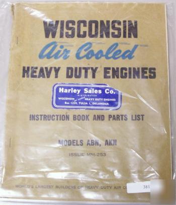Wisconsin abn akn heavy duty engine parts manual