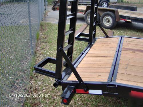 18 bobcat equipment car hauler utility flat bed trailer