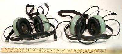 2 david clark H7140 vox noise a headset + throat mics