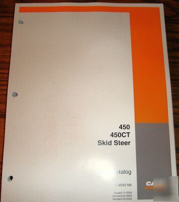 Case 450 & 450CT skid steer loader parts catalog manual