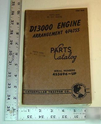Caterpillar parts book-D13000 engine-4F4755 arrangement