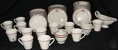 Jackson syracuse china plates mugs creamer dish qty 43 