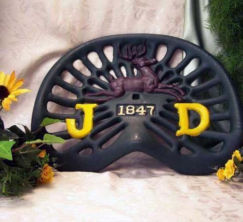 Painted john deere tractor seat - reproduction
