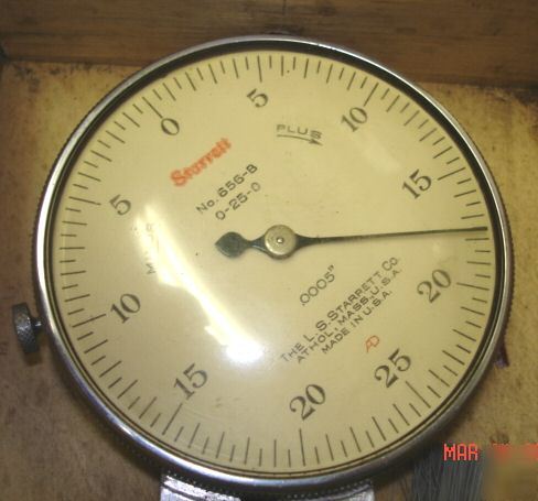 Vintage starrett no. 656-b dial indicator