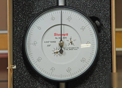N.o.s. starrett 656-4041J dial indicator, 0-4