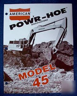American 45 pow'r hoe brochure 1973