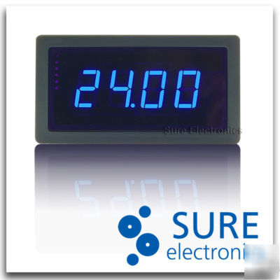 Digital blue led 8V-30V dc panel meter auto-brightness
