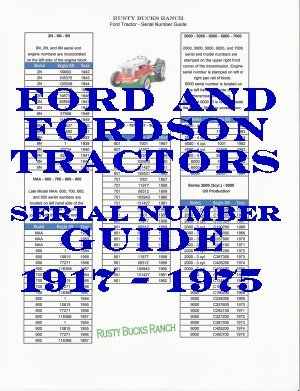 Ford & fordson tractors serial numbers guide