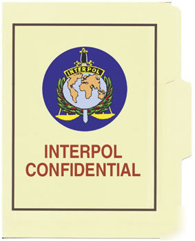 Interpol confidential file folder