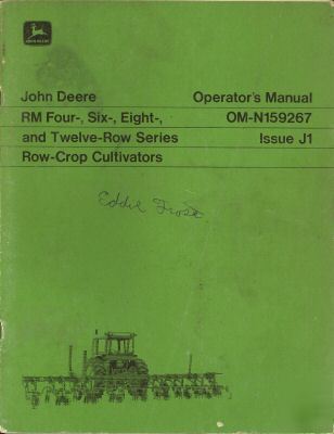 John deere rm row-crop cultivator operator's manual