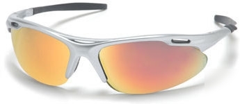 Pyramex avante safety glasses - ice orange lens, silver