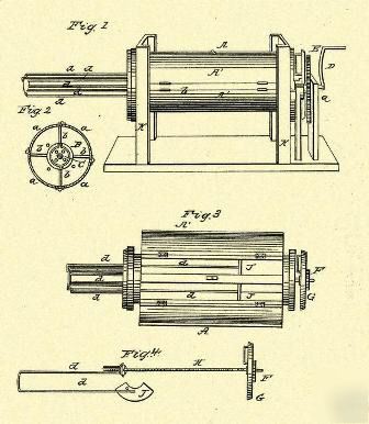 Straw cutter 1837 us patent art PRINT_G034