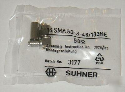 Suhner right angle plug 16 sma-50-3-46/133NE