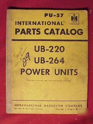 1960 international ub 220 264 power unit part book