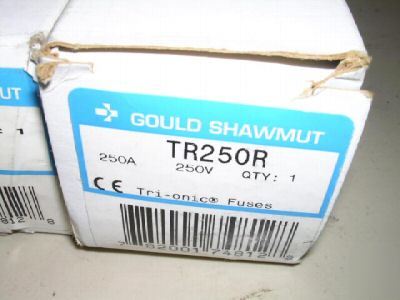 (3) gould-shawmut TR250R time delay 250V 250A fuse