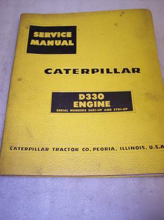 Caterpillar D330 engine service manual 
