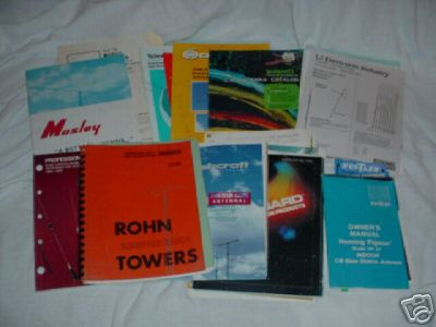 Collection of diff. kinds of antenna manuals, catalogs