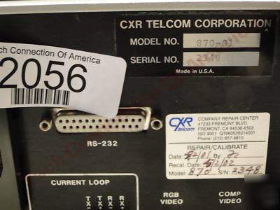 Cxr telecom 870 data link analyzer w/ manual & software