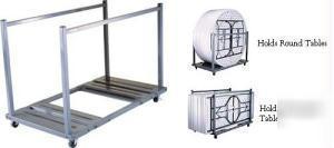 New lifetime 6520 folding table storage unit cart rack