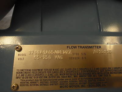 New micro motion rosemount flow transmitter model 3700