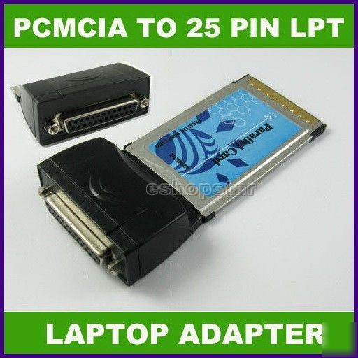 Pcmcia to 25 pin printer parallel port card for laptop