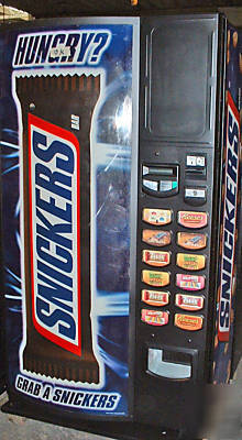 Refrigerated candy chocolate snickers vending machine