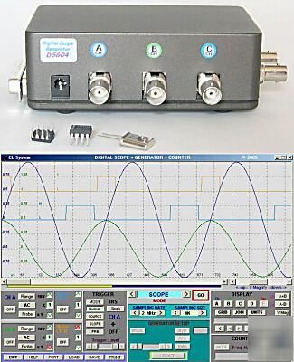 12BIT digital oscilloscope signal generator fft counter