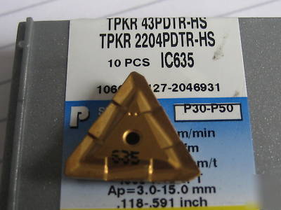 4 iscar tpkr 2204PDTR-hs IC635 carbide mill inserts cnc