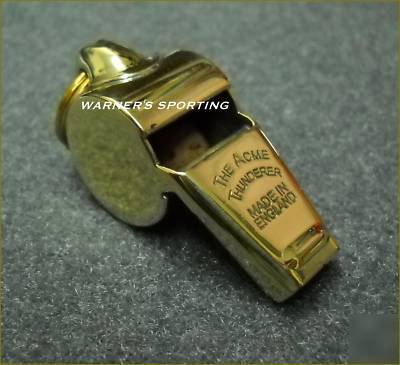 Acme thunderer small polished brass police whistle