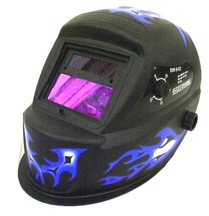 Blue flame design auto darkening welding helmet 71095