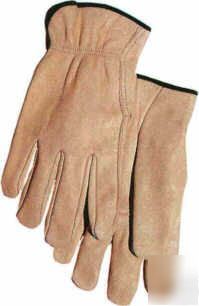 Cowhide all leather work gloves x-l 12 pair