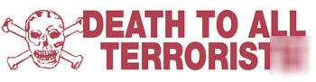 Death to all terrorists rubber stamp