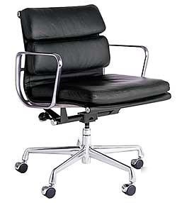 Eames style EA217 soft pad black or white leather