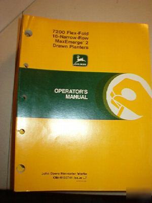 John deere operators manual 7200 flex fold 16 narrow 