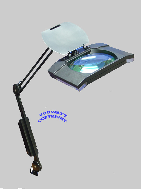 New black deluxe magnifier fluorescent lamp 5-d brand 