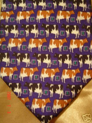 New fresian cow silk tie great young dairy farmer gift 