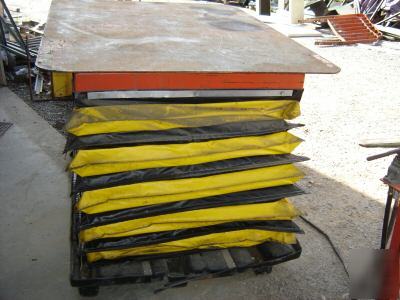 2000LB capacity pneumatic air lift table rotating bags