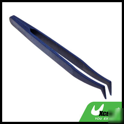 Blue esd safe curved eagle anti-static tweezers no.103