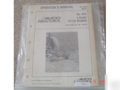 New avco idea 322 3 point hitch mower operators manual