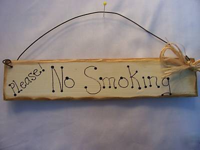 No smoking wood sign gift country kitchen food service