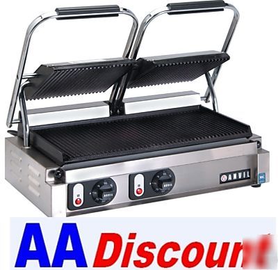  lite blemished anvil dble panini ribbed grill TSI8002