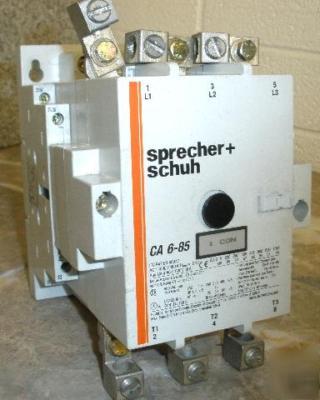  sprecher + schuh ca 6-85 ca series contractor 3HP 