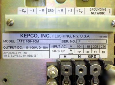 Kepco power supplies ate 100-10M & ATE150-7M
