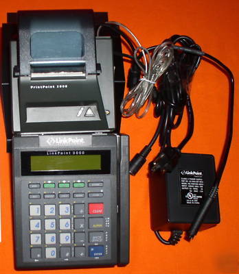 Link point 3000 credit card processing unit and printer