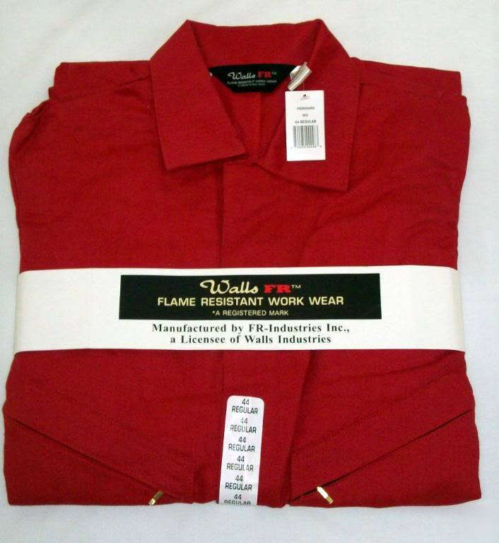 Nwt - walls fr flame resistant red coveralls FRO62500RD
