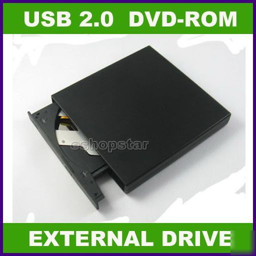 Usb 2.0 slim external dvd rom cd writer rw combo drive