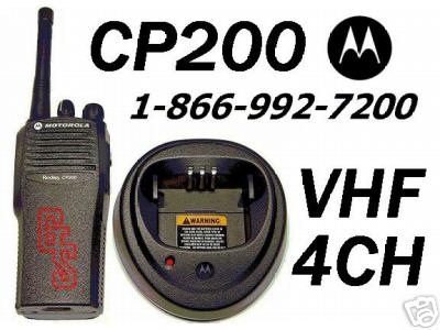 CP200 vhf 4CH 5W motorola radius racing radios radio