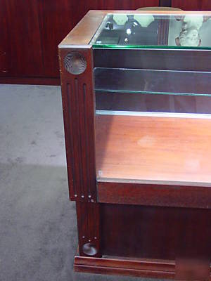 Large wood and glass display case and cabinet *must go 