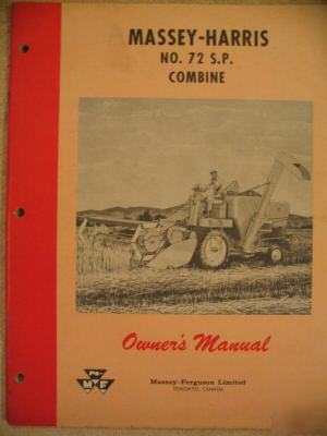 Massey harris ferguson 72 combine operator manual