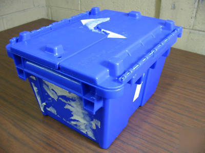 5 heavy duty plastic totes,shipping containers,storage 